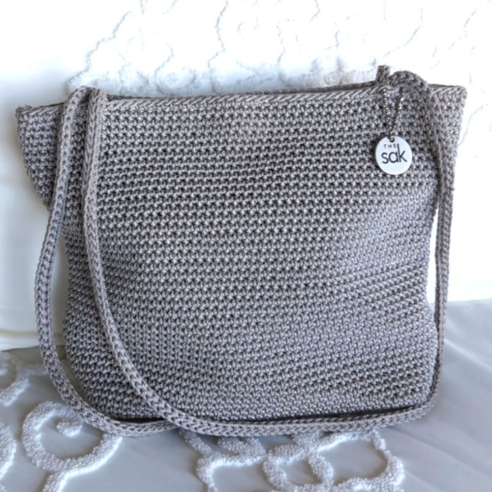 The Sak -Double Woven Macrame Crochet Shoulder Bag